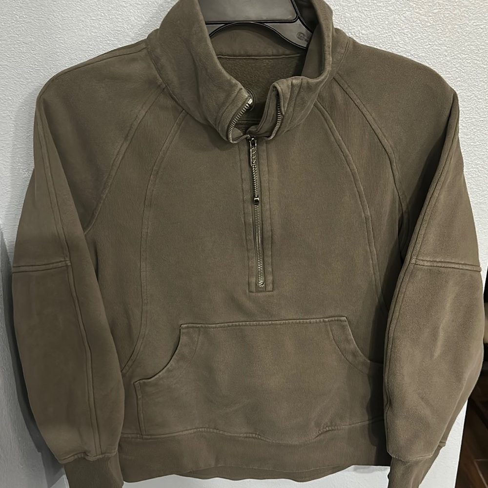 Lululemon Olive Green Half-Zip Pullover